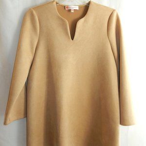 Jude Connally Tan Faux Suede Tunic Top in Size M